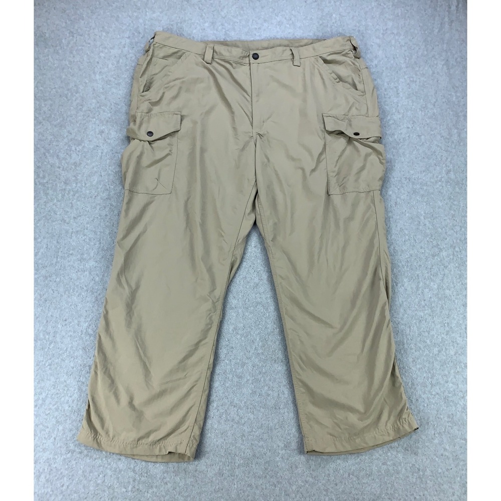 Duluth Trading Co Cargo Pants Mens 46x30 Khaki Nylon Ripstop Utility Outdoor